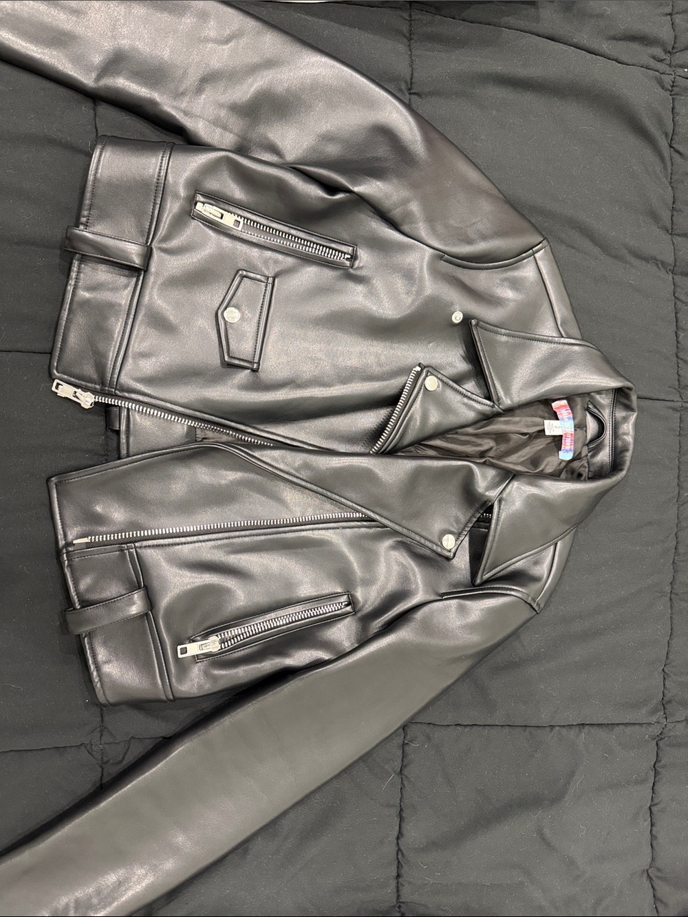Urban Outfitters Black Faux Leather Moto Jacket